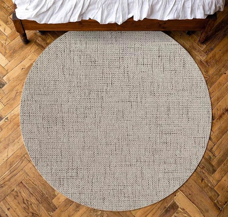 Tapete Redondo Sisal Sintético Natural Antiderrapante 4