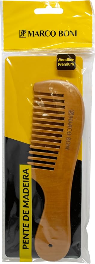 Pente de Madeira Wood Line Premium Dentes Médios 2