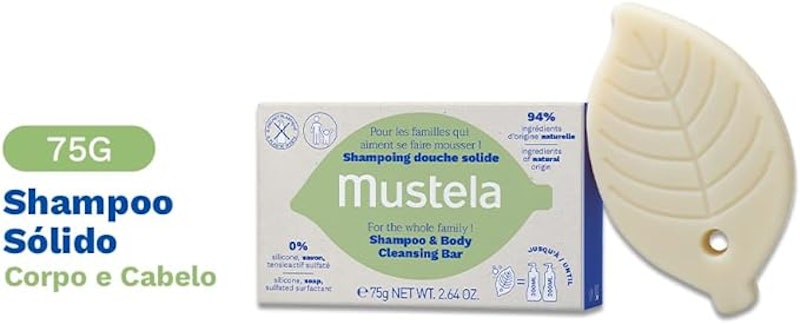 Shampoo Sólido Corpo e Cabelo Mustela 5