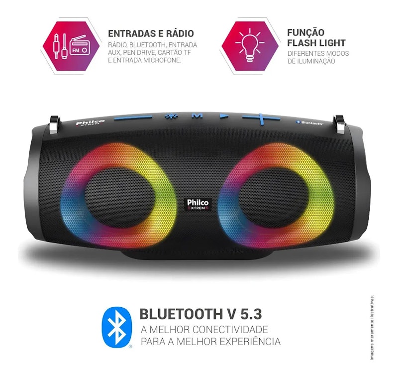 Caixa de Som Speaker Philco Extreme 40 W PBS45BT 4