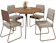 CARRARO Conjunto Sala de Jantar 4 Cadeiras San Francisco 1