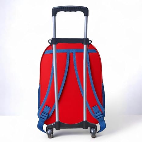 Mochila Escolar Infantil com Rodinhas Masculina Aranha Vermelho 5