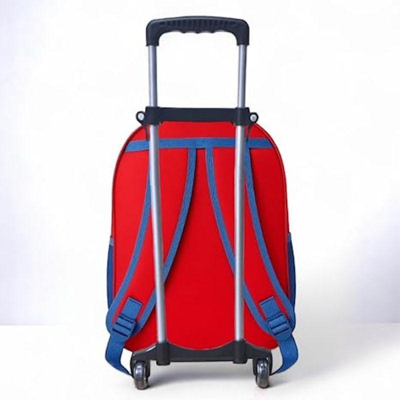 Mochila Escolar Infantil com Rodinhas Masculina Aranha Vermelho 5