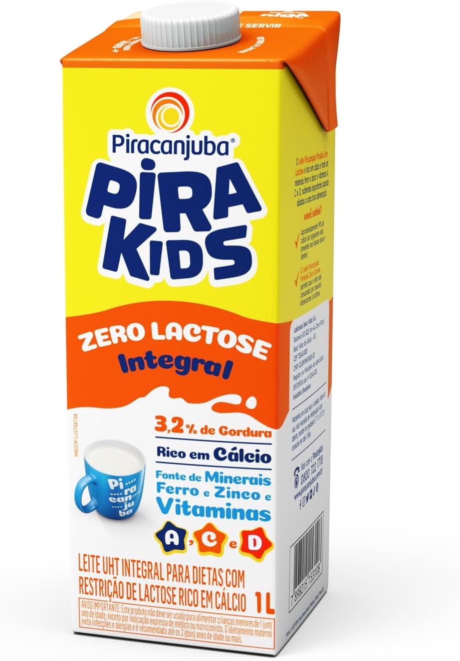 Leite Integral Piracanjuba Pirakids Zero Lactose 1 L 3