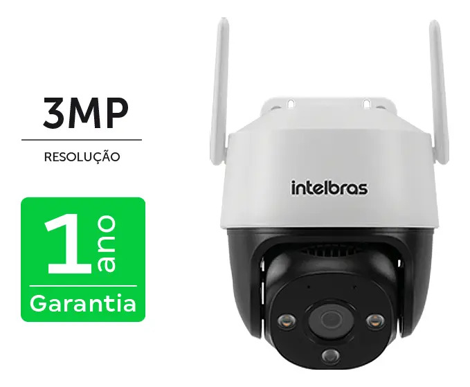 Câmera Inteligente Wi-Fi IM7 + 3 MP Branca Intelbras 3