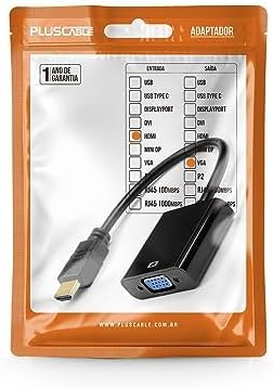 Cabo Adaptador HDMI/VGA ADP-HDMIVGA10BK PlusCable 3