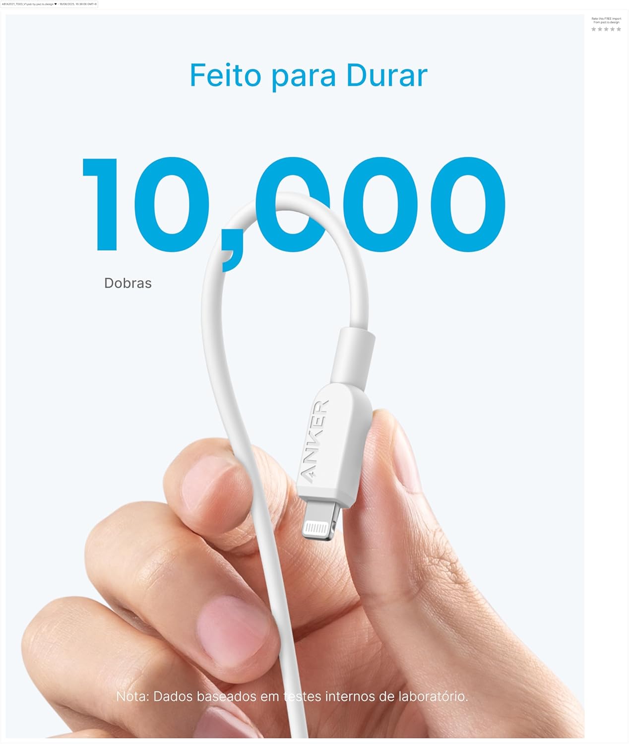Cabo Anker USB-C para Lightning 2