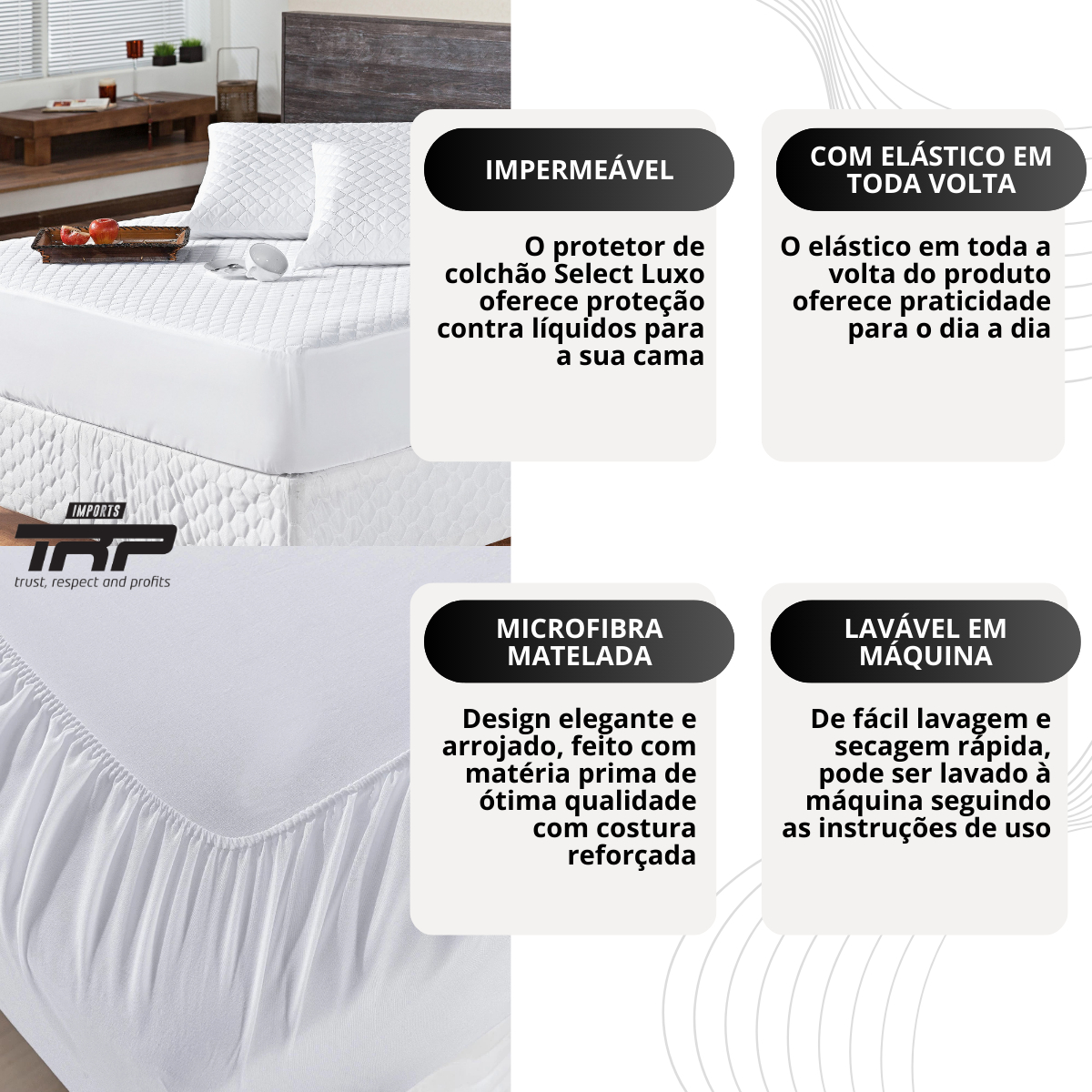 Protetor de Colchão Select Luxo Matelado Queen Size 3
