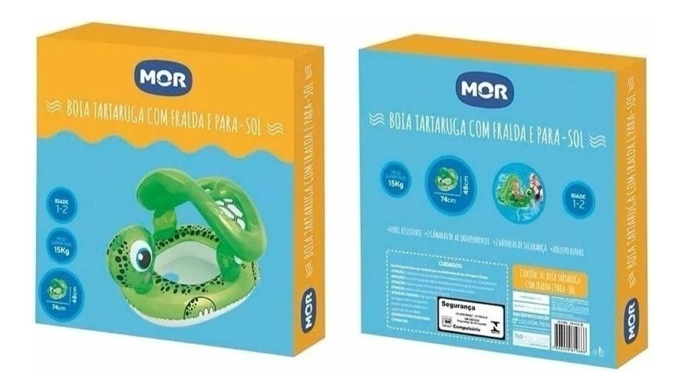 Boia Tartaruga com Fralda e Para-sol 2
