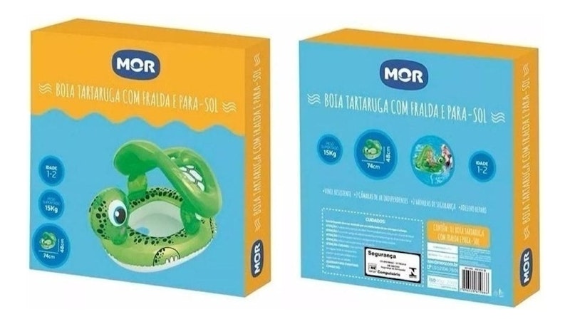 Boia Tartaruga com Fralda e Para-sol 2