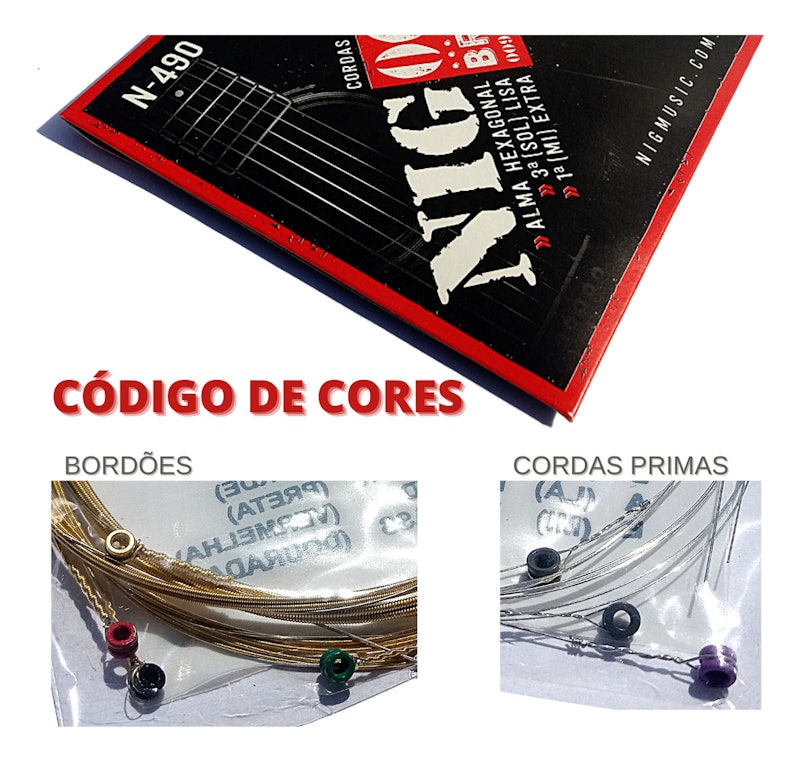Encordoamento para Violão de Aço Nig Music 5