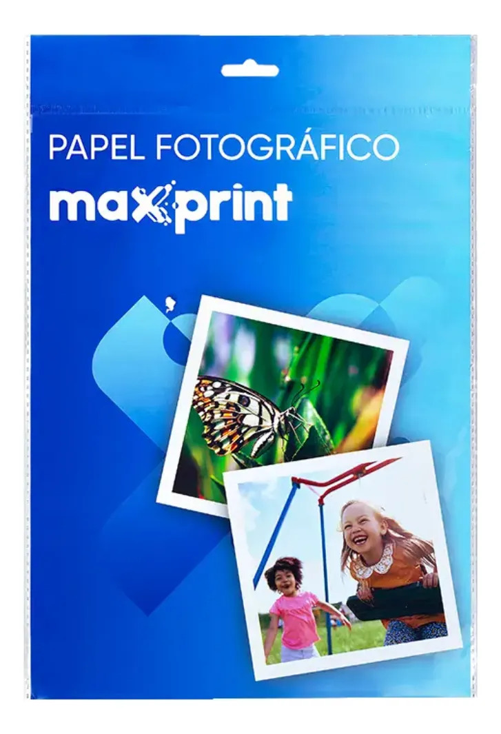 Papel Fotográfico Glossy Adesivo Maxprint A4 135 gsm 1