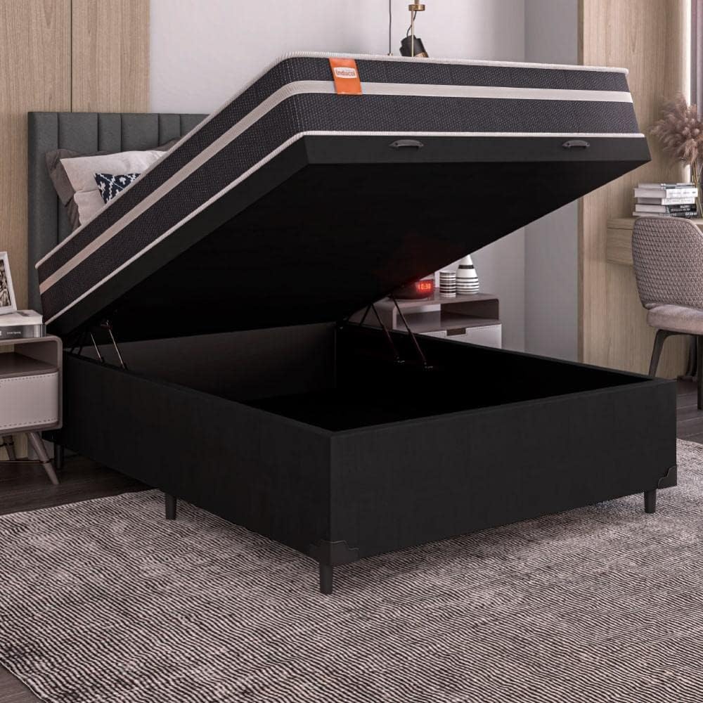 Cama Box Baú Casal Colchão Molas Qatar 4