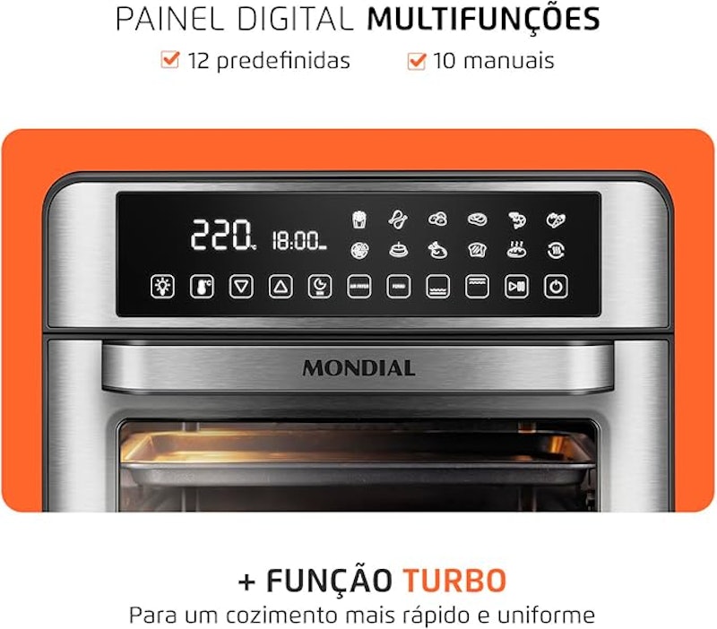 Fritadeira Air Fryer Forno Oven Digital 25 L 4