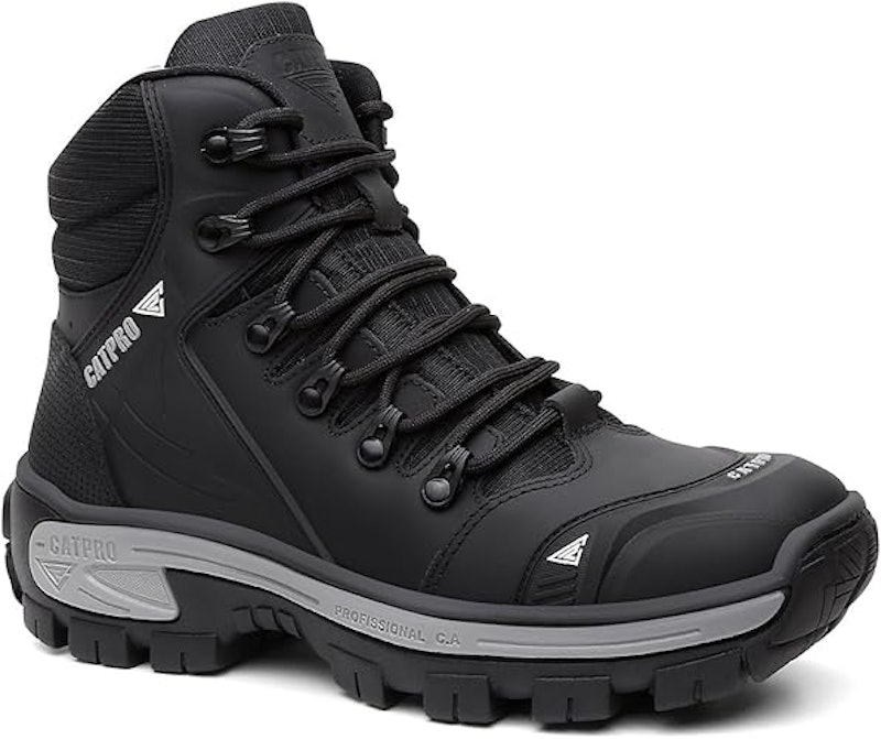 Bota Everest com C.A em Couro Legítimo Preto CA 50885 1