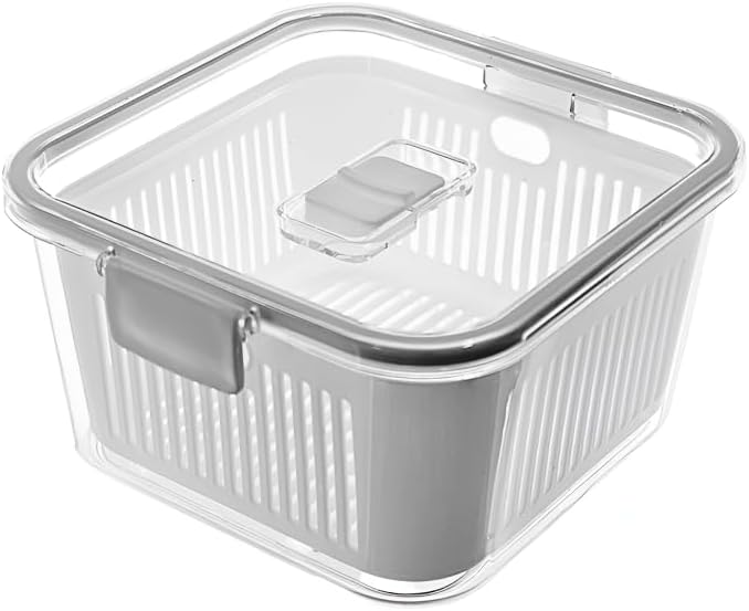 Kit 3 Organizadores Geladeira Âncora Shopp Hermético Acrílico Transparente 2