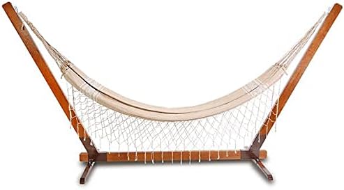 Suporte de Madeira com Rede de Descanso Bege 1