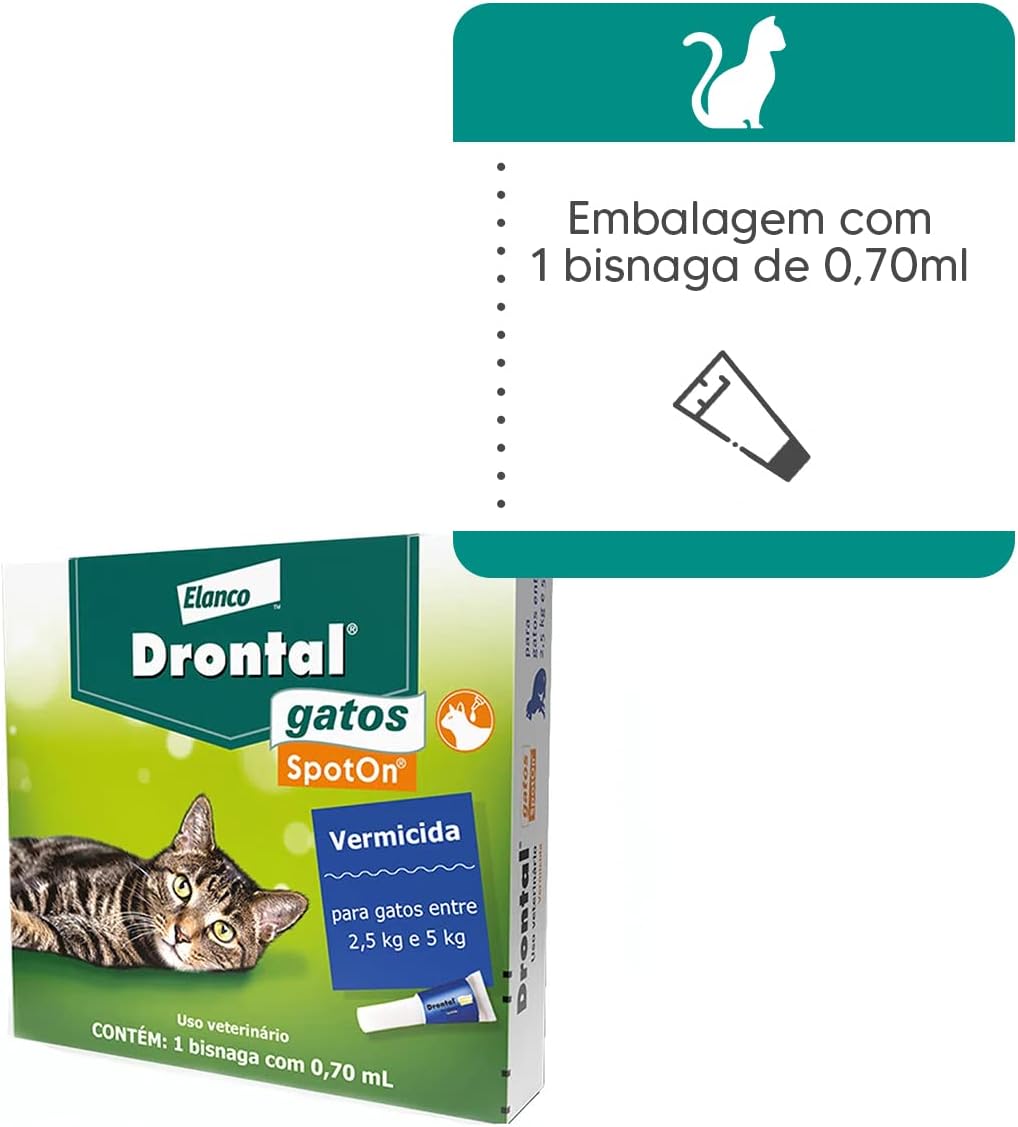 Vermífugo Drontal Gatos SpotOn 5
