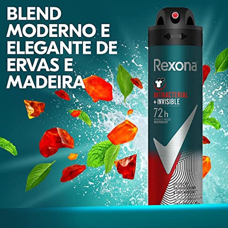 Antitranspirante Rexona Masculino Aerosol Antibacterial Invisible 2