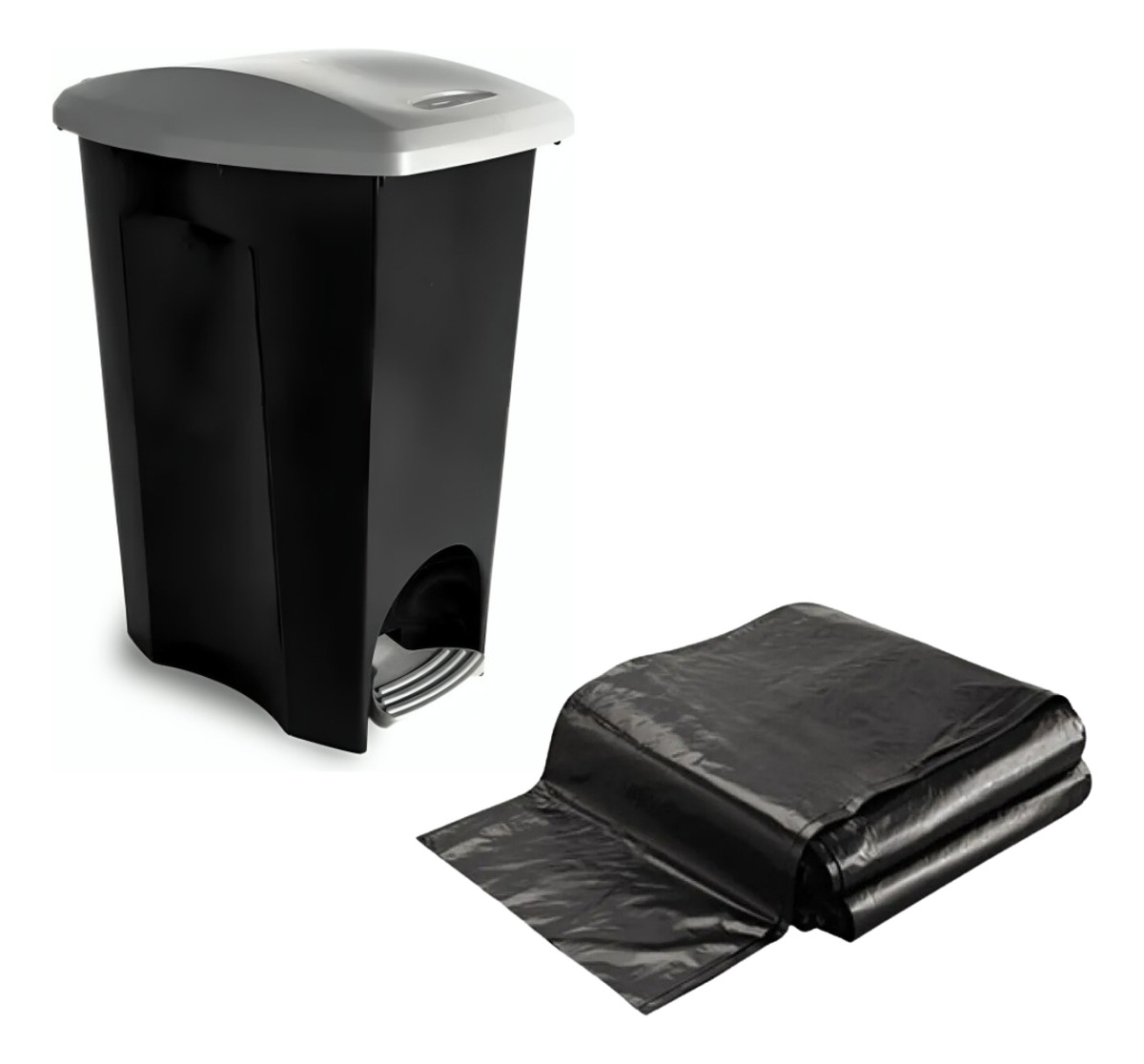 Lixeira com Pedal Ecoblack 3 em 1 30 L 2