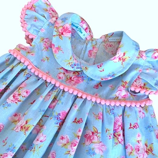 Vestido de Bebê Menina Floral Luxo 3