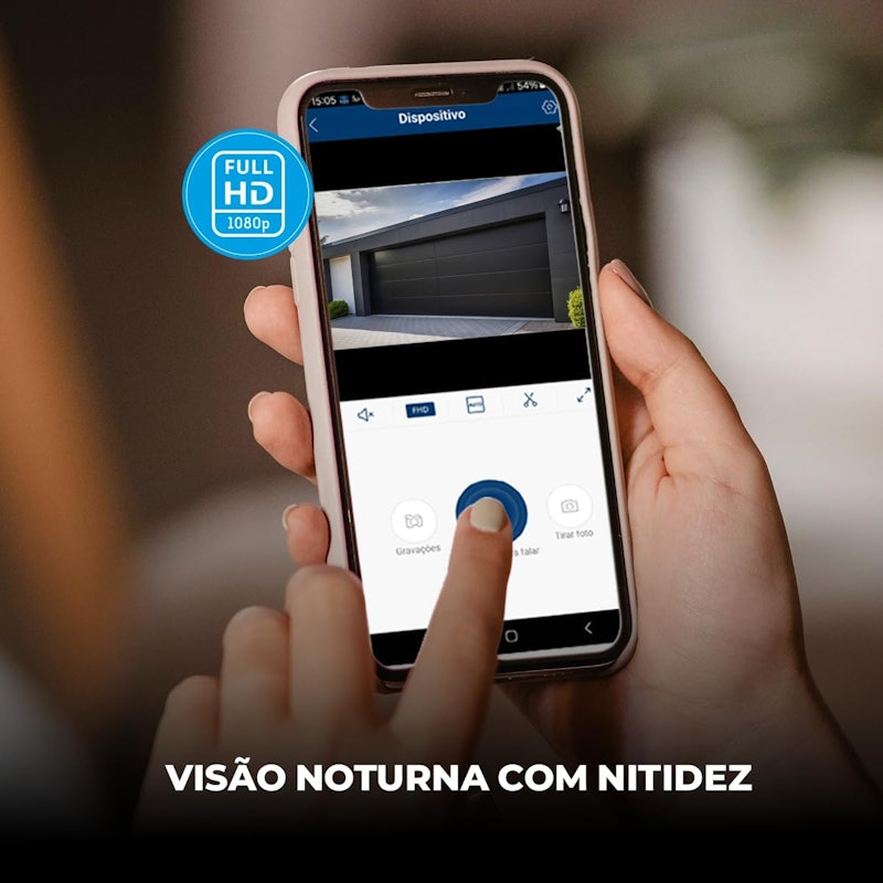 Câmera Fixa Externa Inteligente Wi-Fi e Full HD Elsys 5