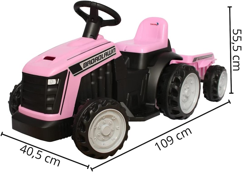 Carrinho Mini Trator Infantil Elétrico 6v com Reboque 2