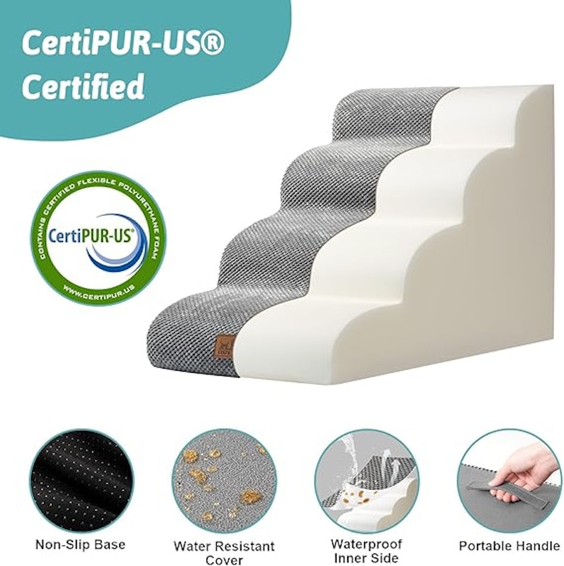 Escada Pet com 4 Degraus Curvos 5