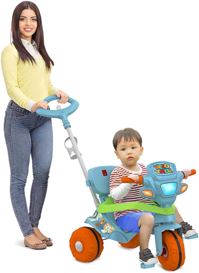 Triciclo Infantil Velotrol com Capota Passeio & Pedal  3