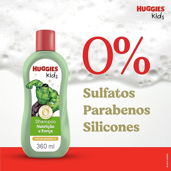 Shampoo Huggies Kids Nutrição e Força Hulk 2