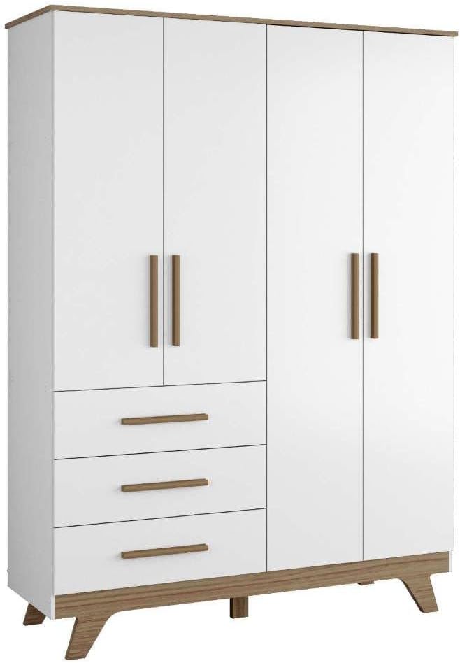 Guarda Roupa de Bebê 4 Portas 3 Gavetas Retrô 3