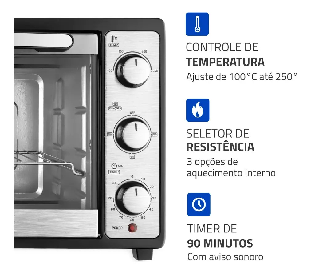 Forno Elétrico 52 L Grand Family II 3