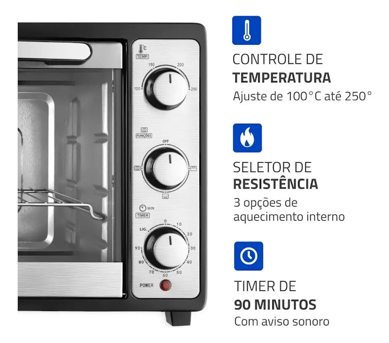 Forno Elétrico 52 L Grand Family II 3