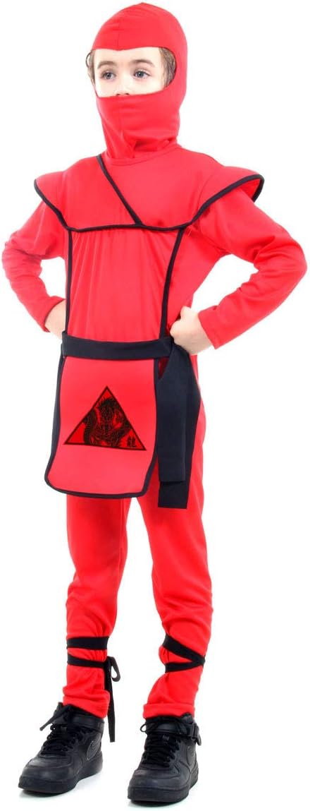 Fantasia Ninja Vermeho Infantil 3