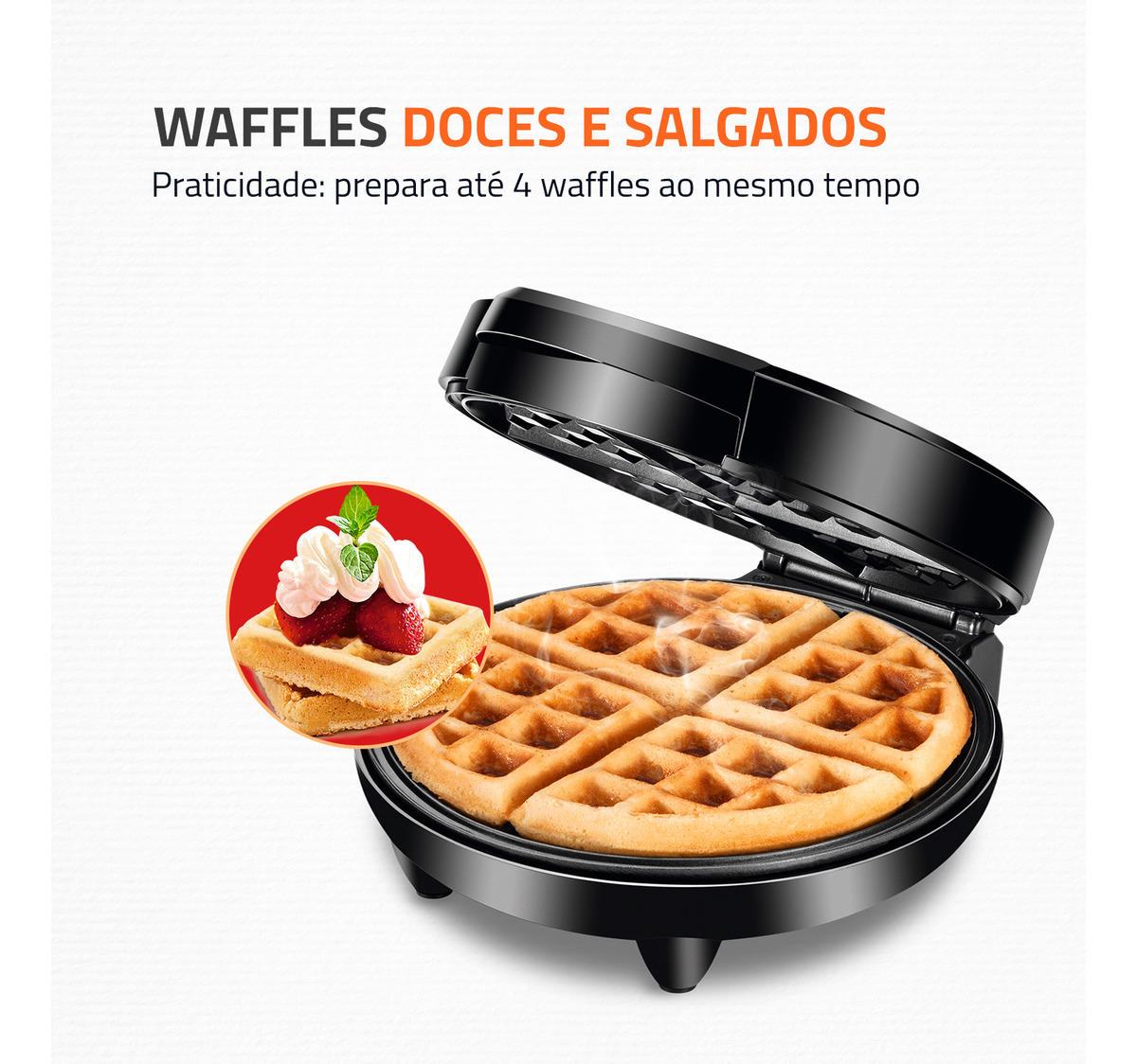 Máquina de Waffle Mondial Pratic Waffle GW-01 5