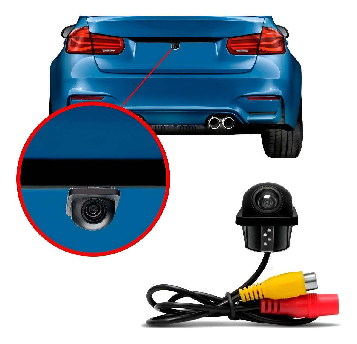 Câmera de Ré Automotiva Tipo Tartaruga 2