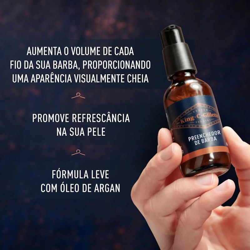 Sérum Preenchedor de Barba King C. Gillette 3
