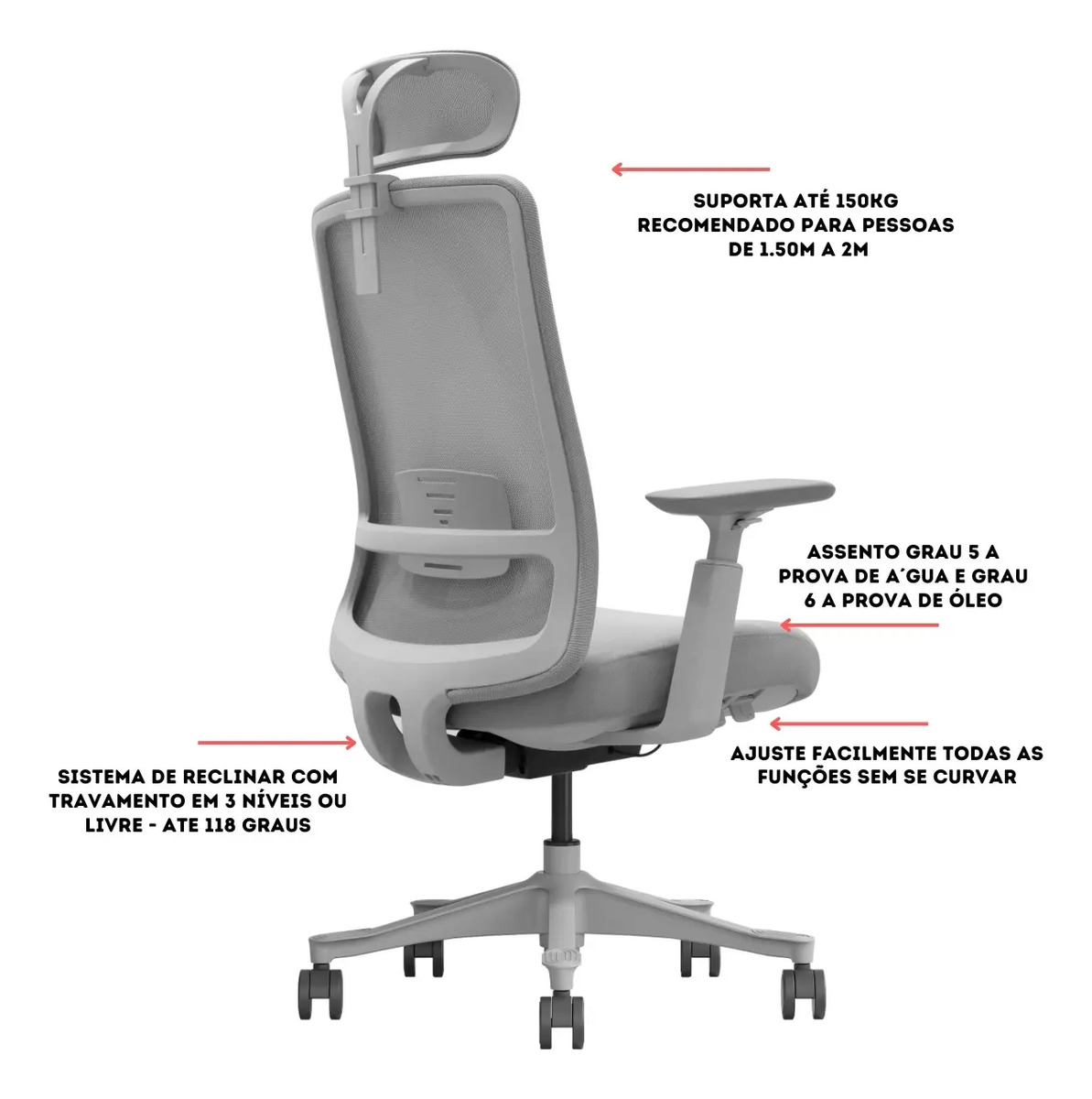 Cadeira de Escritório V1 Connect Ergonômica 2