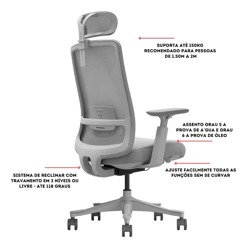 Cadeira de Escritório V1 Connect Ergonômica 2