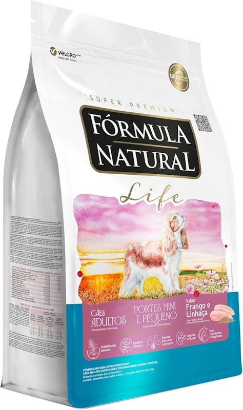 Fórmula Natural Super Premium Life Cães Adultos Portes Mini e Pequeno Frango e Linhaça 2