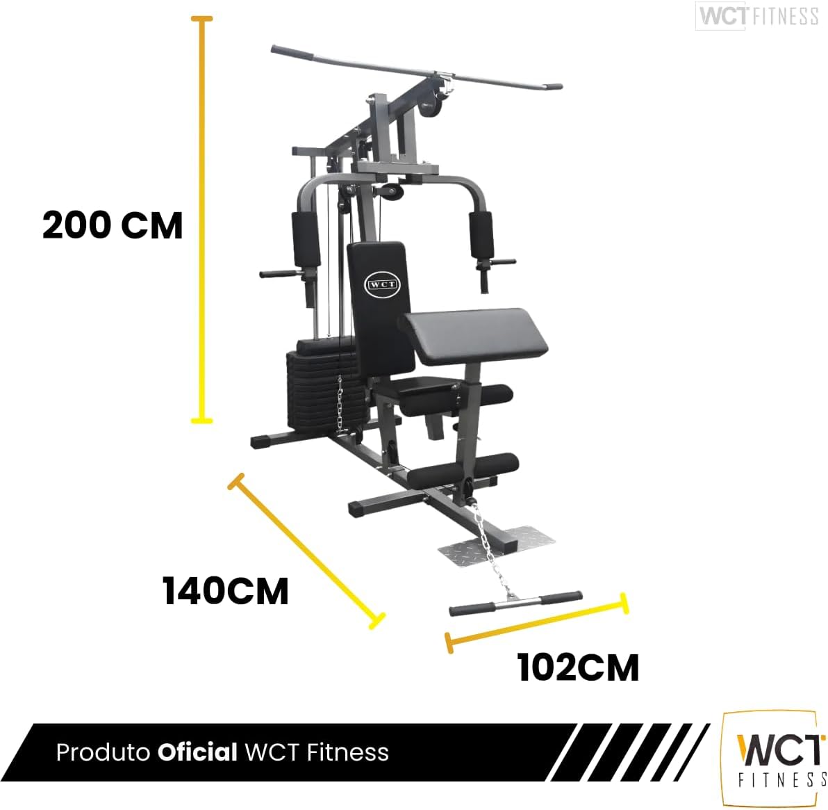 Estação Musculação 80 kg Multifuncional WCT Fitness 5