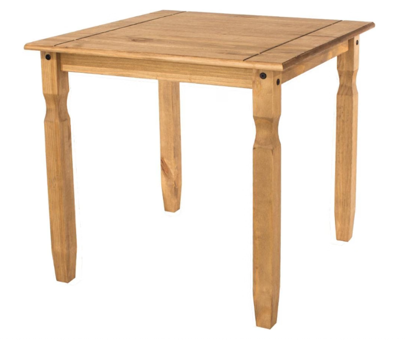 Mesa de Jantar Quadrada de Madeira Maciça Marrom Antique 1