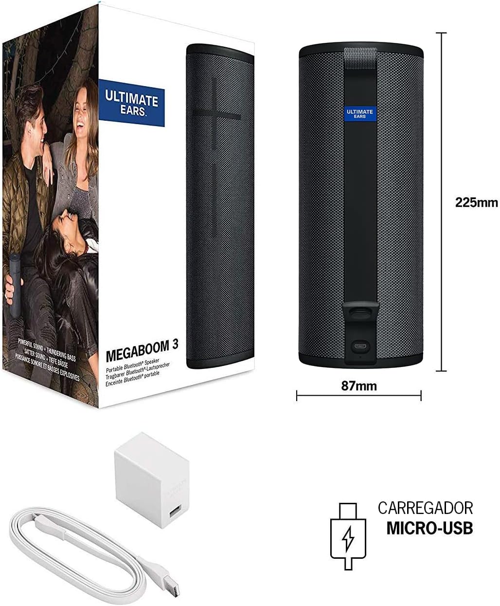 Caixa de Som Bluetooth Ultimate Ears MEGABOOM 3 3