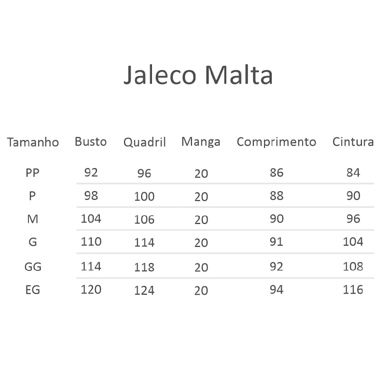 Jaleco Manga Curta com Zíper Malta 3