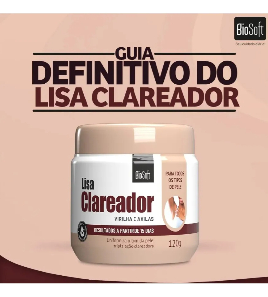 Creme Lisa Clareador de Virilha e Axilas Bio Soft 2