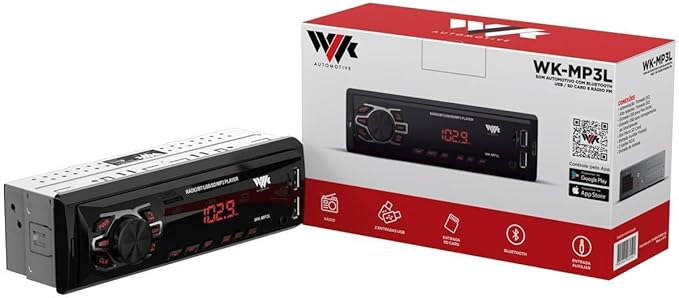 Som Automotivo Bluetooth USB SD Card Rádio FM App Display LED Vermelho 5