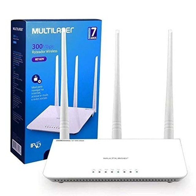 Roteador Três Antenas Branco Ipv6 300 Mbps Multi 5