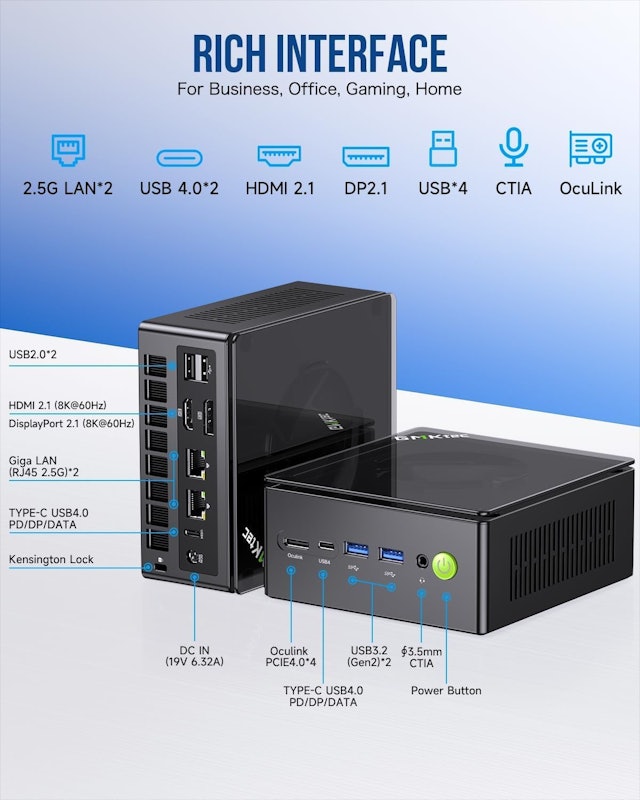 Mini PC AMD Ryzen 7 8845HS NucBox K8 Plus 4