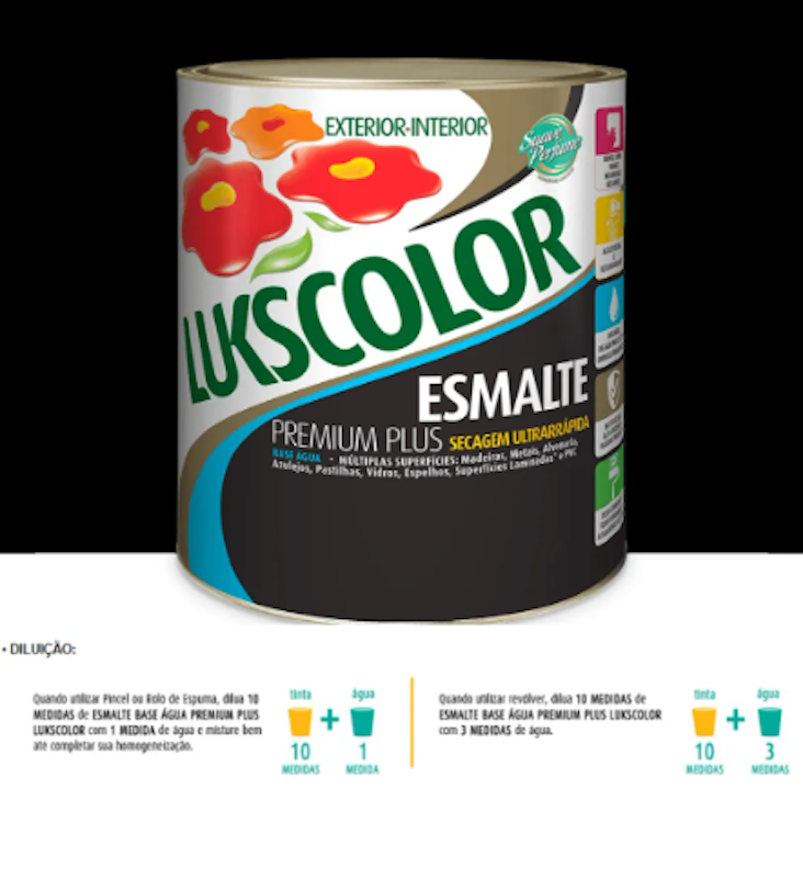 Esmalte Base Água Premium Plus 4