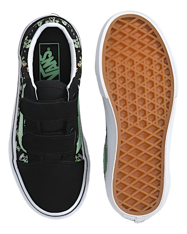 Tênis Old Skool Kids Glow Cosmic Cruisers Black Green Infantil 4